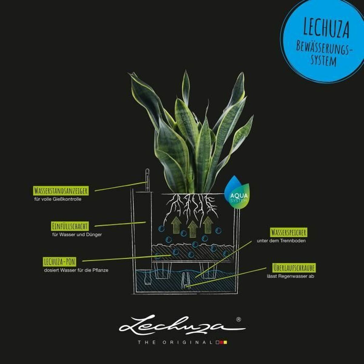 Банка Lechuza 50 x 50 x 50 cm Пластик